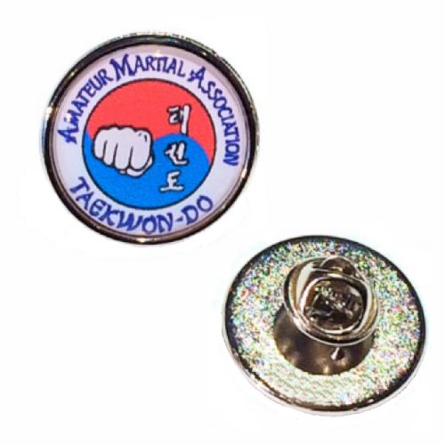 Premium Badge 21mm round silv clutch and printed dome